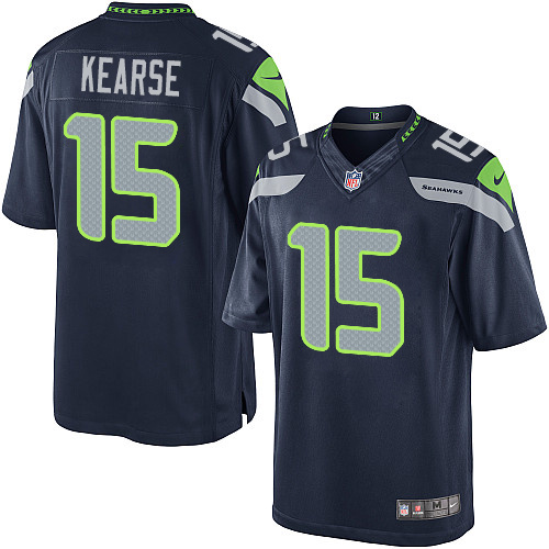 Men's Limited Jermaine Kearse Nike Jersey Navy Blue Home - #15 NFL Seattle Seahawks